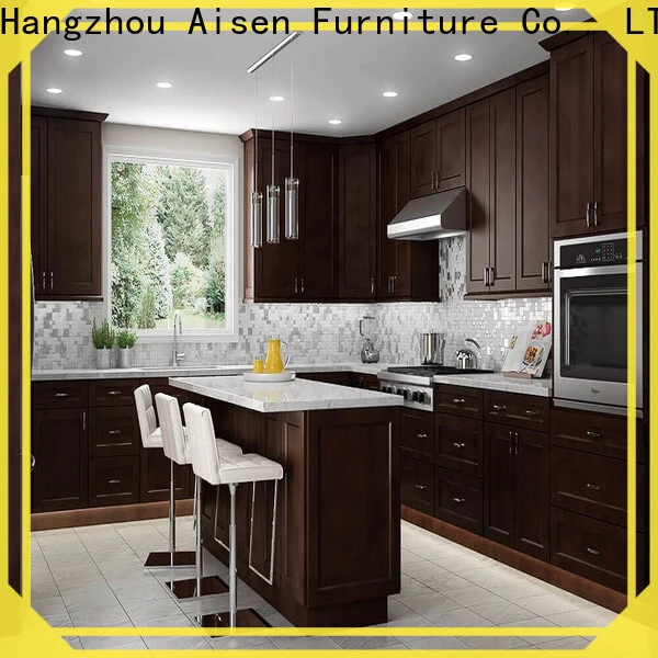 AisDecor dark wood kitchen cabinets wholesale1 1