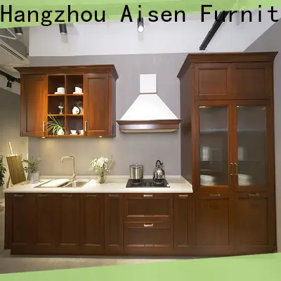 AisDecor dark wood kitchen cabinets exporter 1