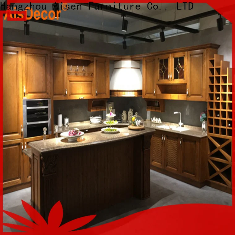 cheap solid wood kitchen cabinet exporter 1