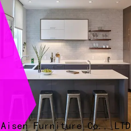 AisDecor gray cabinets kitchen manufacturer 1