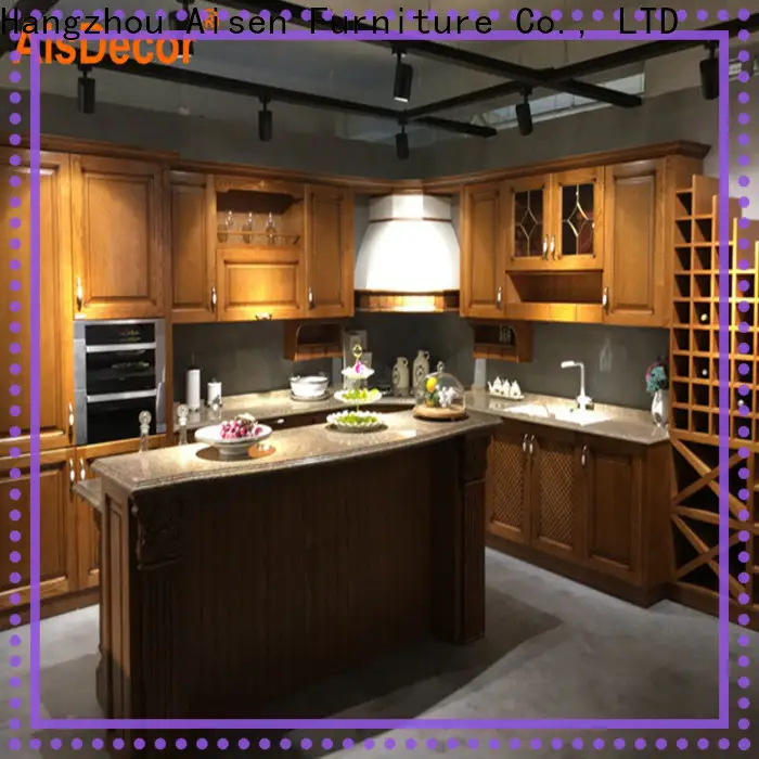 AisDecor cherry wood kitchen cabinets overseas trader 1