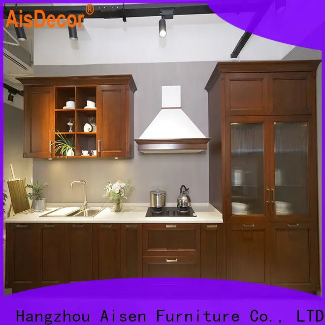 cheap solid wood kitchen cabinet one-stop services 1