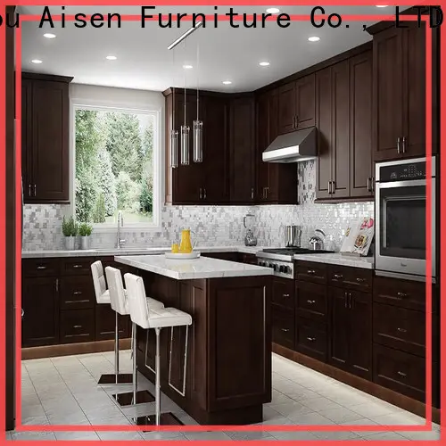 AisDecor new white wood kitchen cabinets factory 1