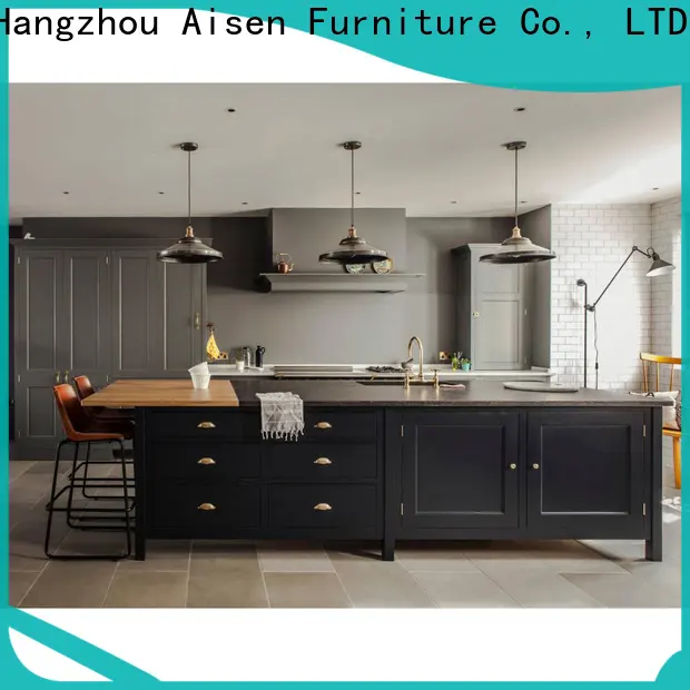 AisDecor cheap white wood kitchen cabinets from China 1