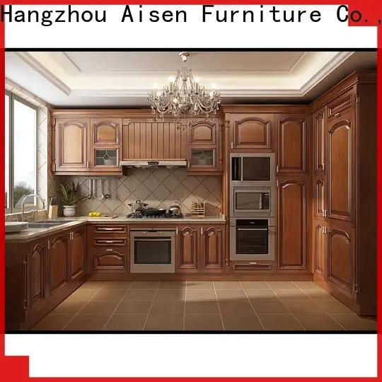 AisDecor cheap cherry kitchen cabinets factory 1