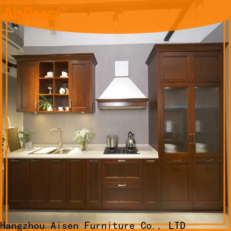 cheap wood and white kitchen cabinets from China 1