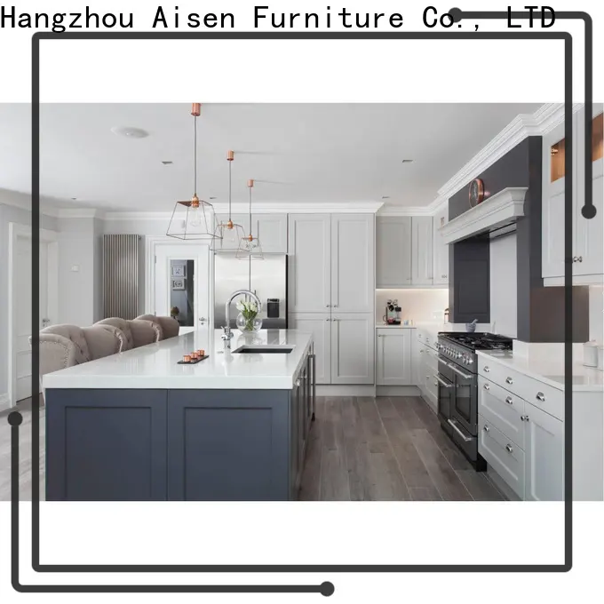AisDecor white wood kitchen cabinets supplier 1