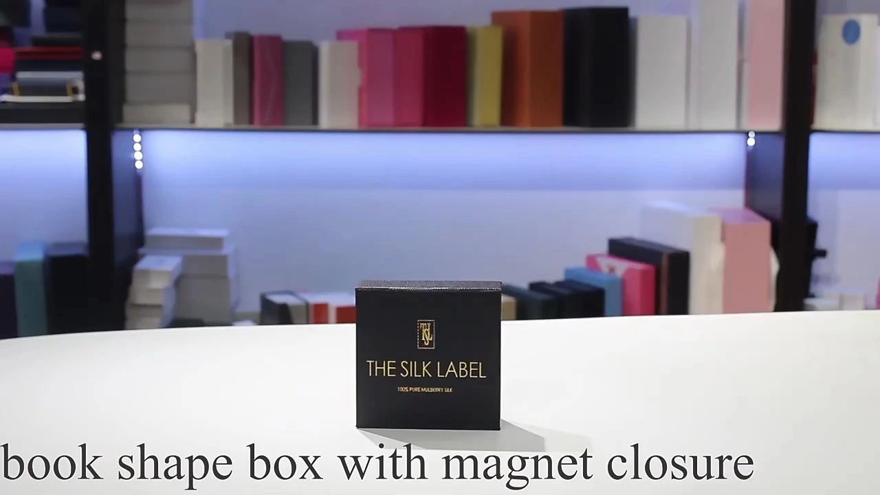 Caja plegable magnética negra personalizada, embalaje de regalo rígido, cosméticos con relieve dorado - Embalaje Packshion 1