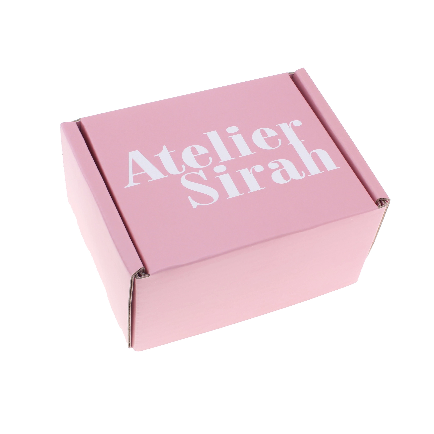 Caja de regalo cosmética de papel corrugado de color rosa - Embalaje de paquetes 1