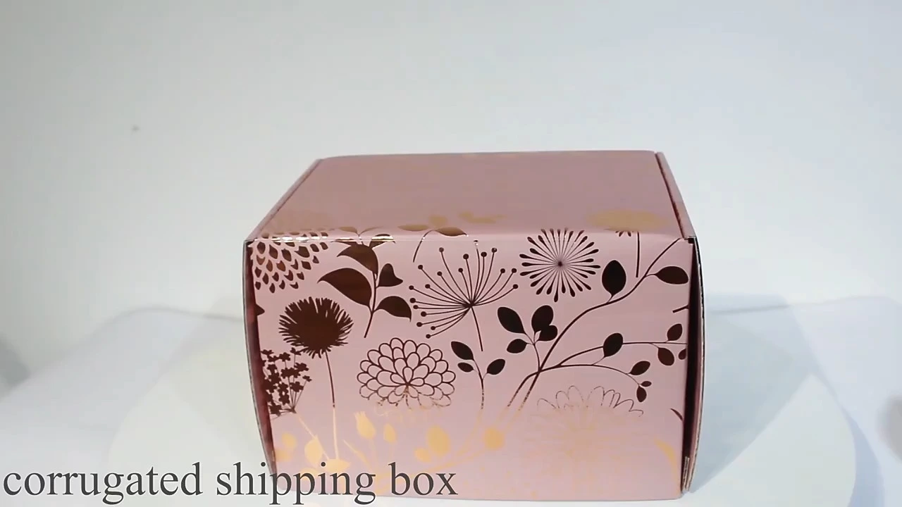 Custom Sized Luxury Gold Stamping Logo Shipping Corrugated Paper Box - Packshion Packaging 1