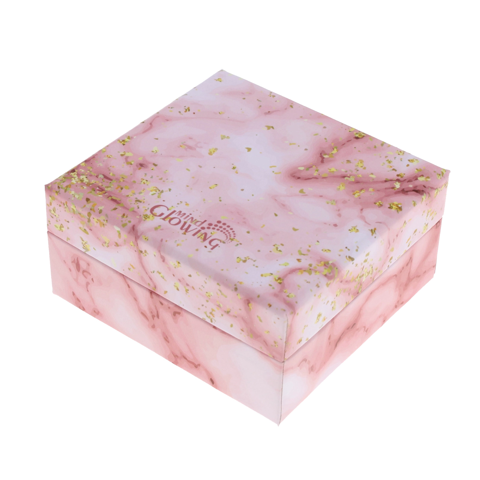 Розовая шкатулка для украшений — жесткая крышка и основание с высококачественной печатью для ожерелий и колец — упаковка Packshion. 1