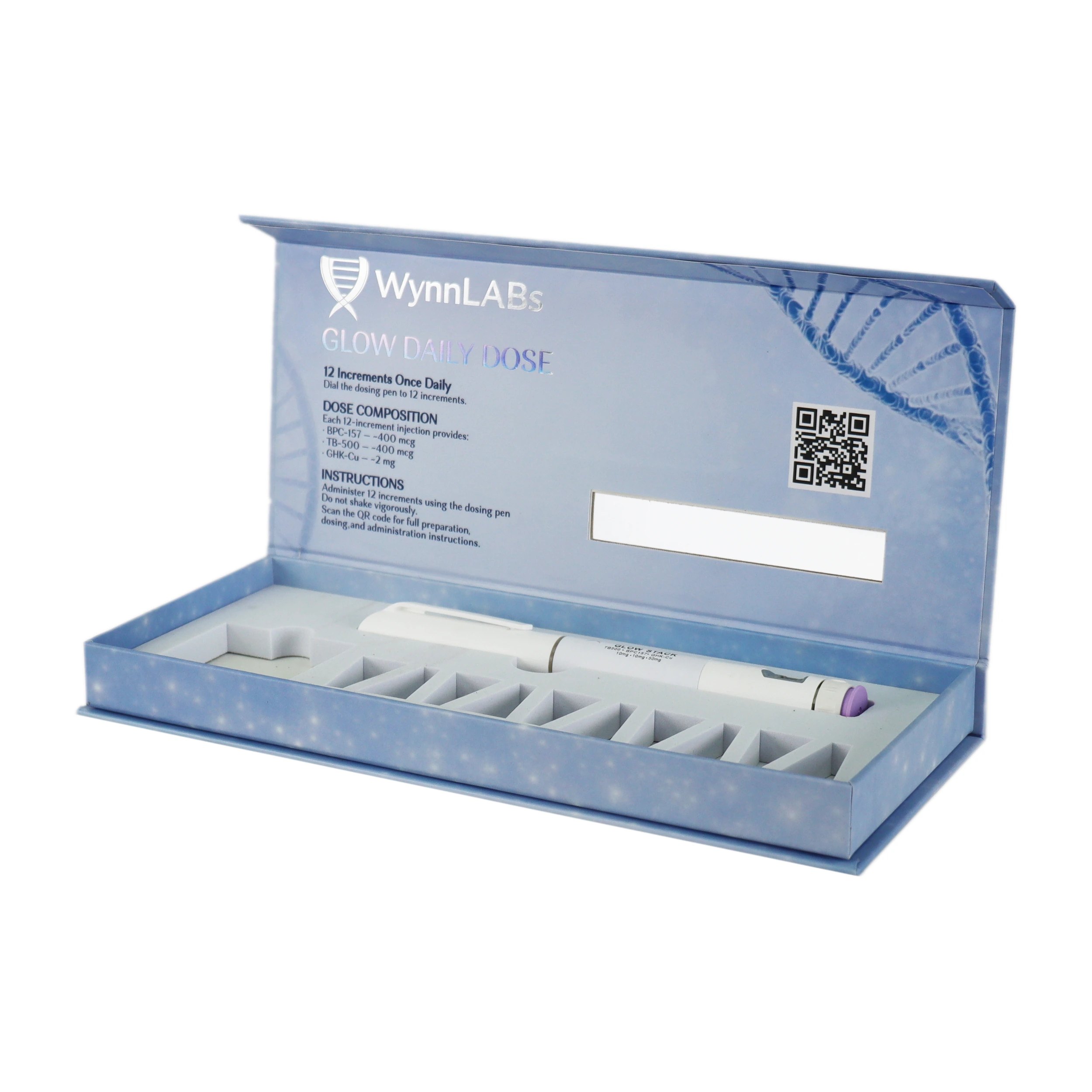Medicine Magnetic Box - EVA Tray, PVC Window & UV Gold Foil Logo for Drug - Packshion Packaging 1