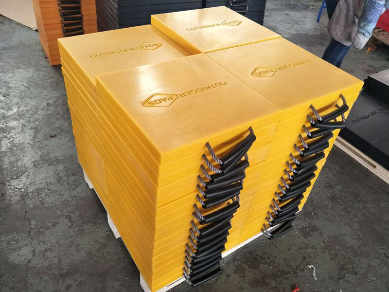 وسادات رافعة خارجية من مادة UHMWPE البلاستيكية - حصائر رافعة متينة طويلة العمر، وسادات رافعة خارجية مضادة للانزلاق من مادة UHMWPE مع مادة PE، خدمة معالجة القطع المخصصة 1