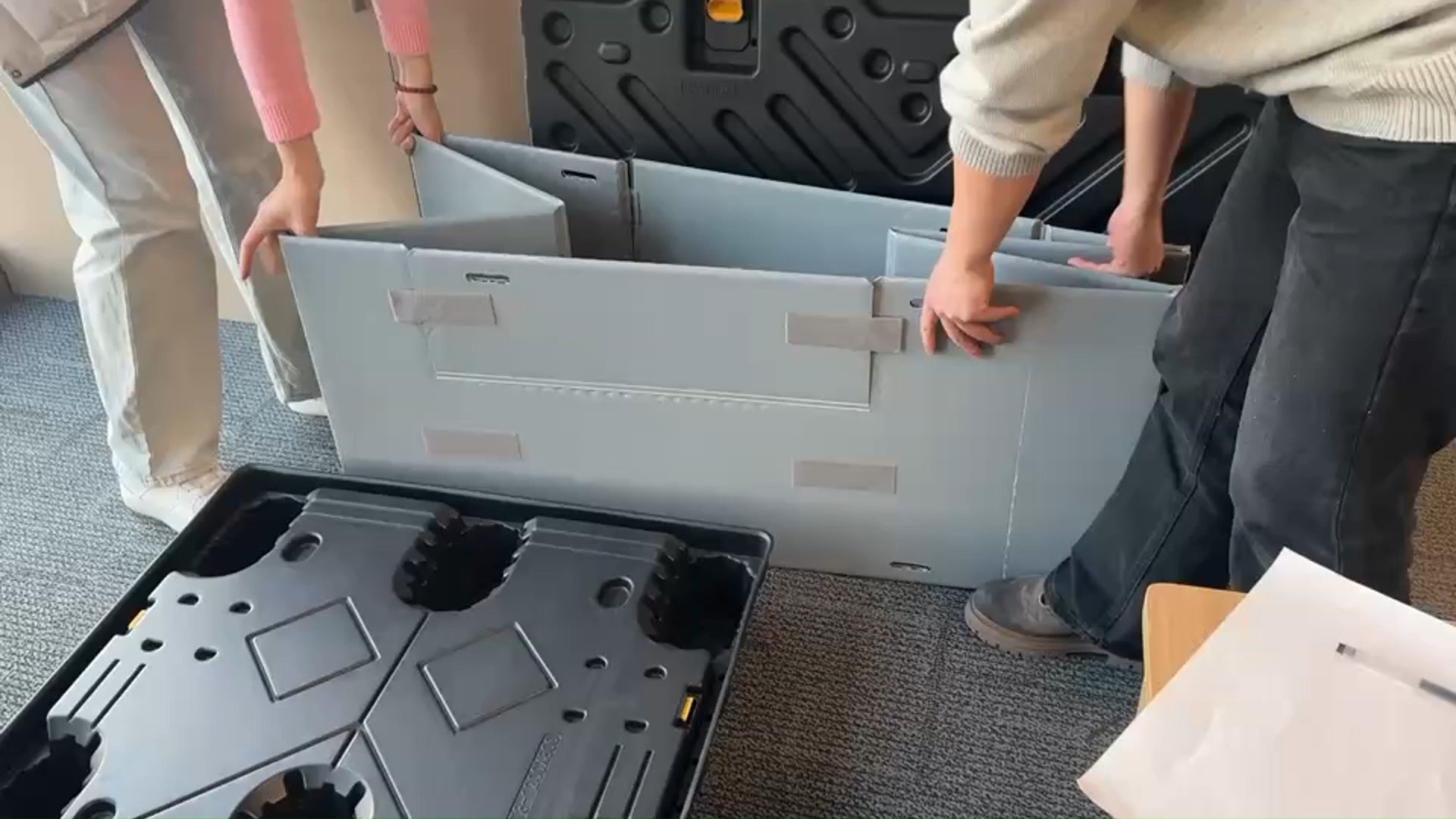Caisse-palette pliable en PP moulée sous pression pour transport industriel intensif 1