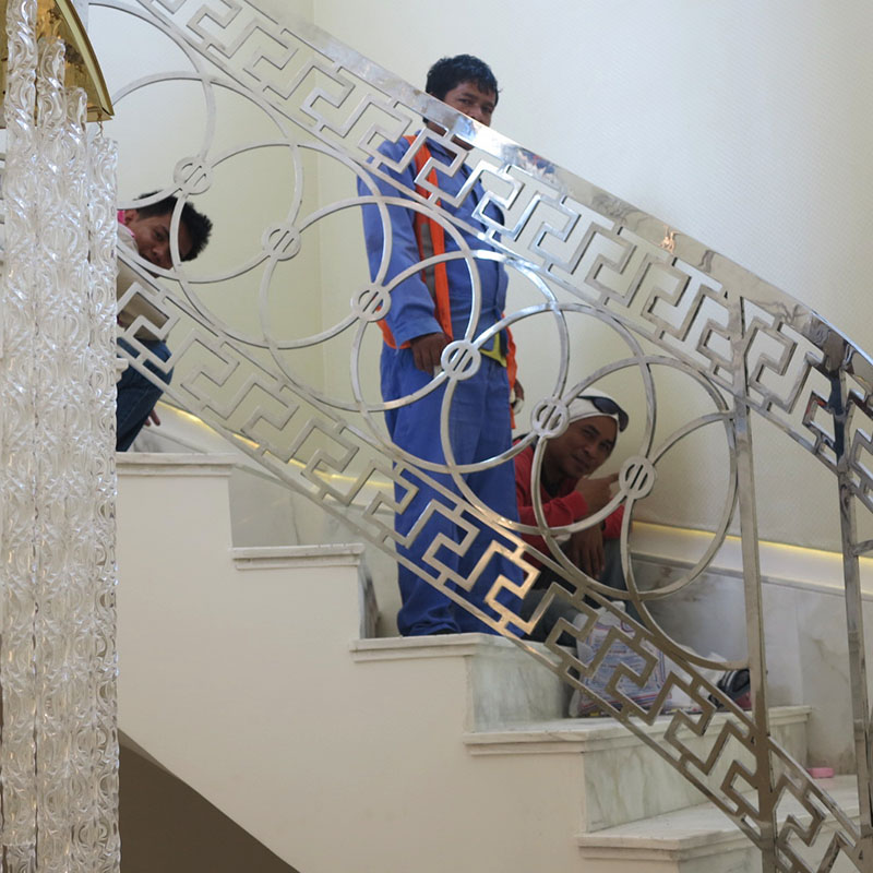 Curved Stair stainless Handrail&stainless railings 3