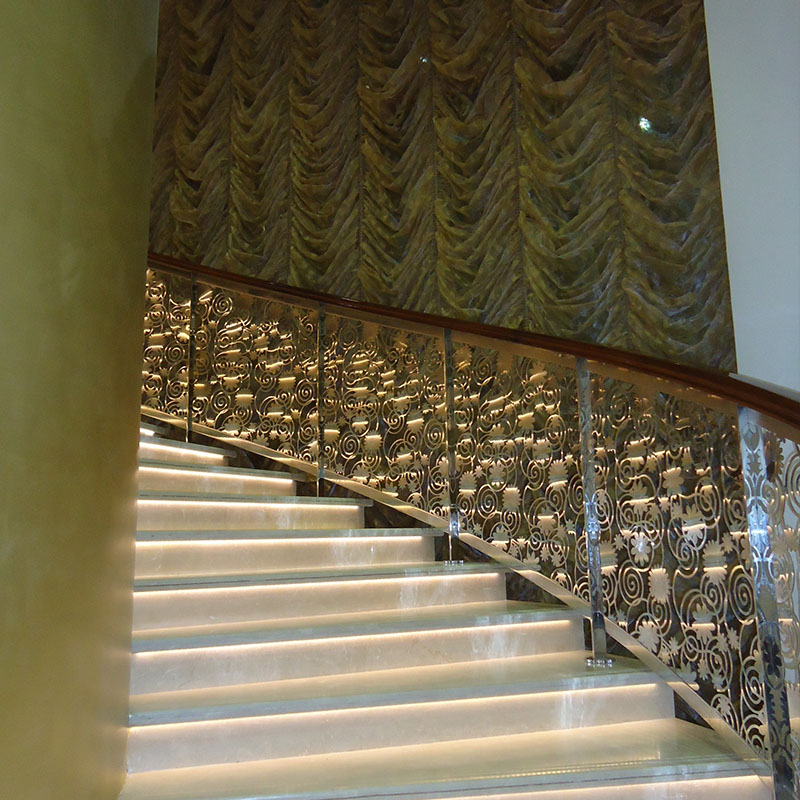 Curved Stair stainless Handrail&stainless railings 4