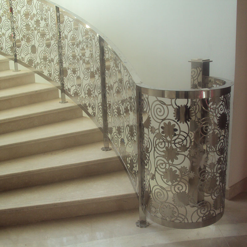 Curved Stair stainless Handrail&stainless railings 5
