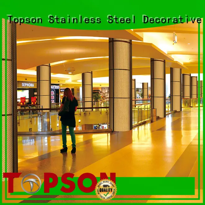 Topson external stainless steel column cladding in different color for elevator 1