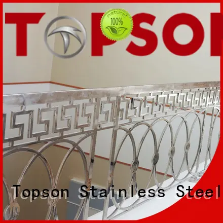balcony stainless steel handrail management for hotel Topson 1
