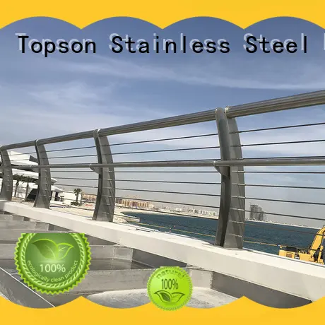 Topson good looking stainless steel guardrail systems certifications for building 1