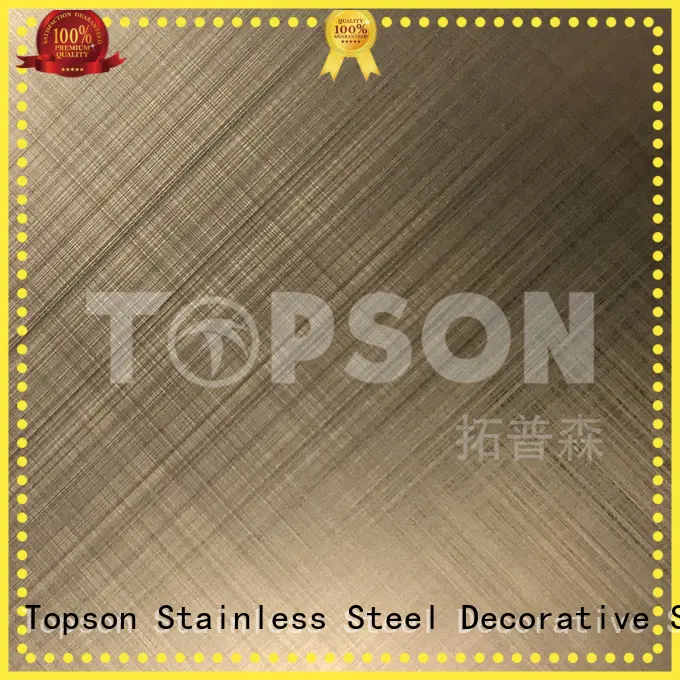 Topson antique brushed stainless sheet containerization for furniture 1
