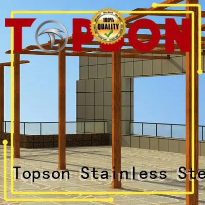 Topson coated aluminium pergola security for resort 1