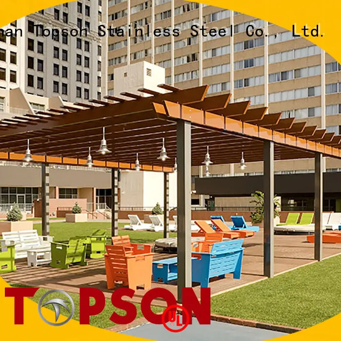 Topson coated aluminium pergola containerization for resort 1