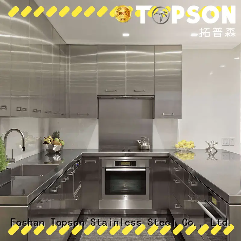 Topson widely used stainless steel kitchen cabinets workshops for outdoor wall cladding 1