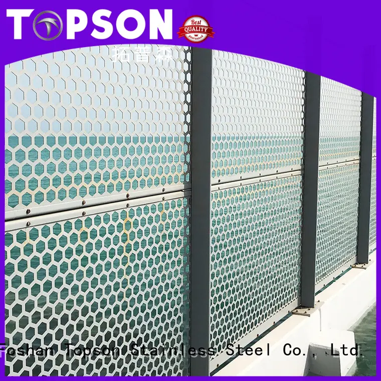 Topson outdoor perforated metal screen Supply for landscape architecture 1