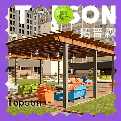 Topson fixed aluminum frame pergola gazebo factory for hotel 1