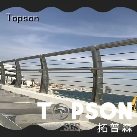 Topson curved modern stainless steel handrail factory for building 1
