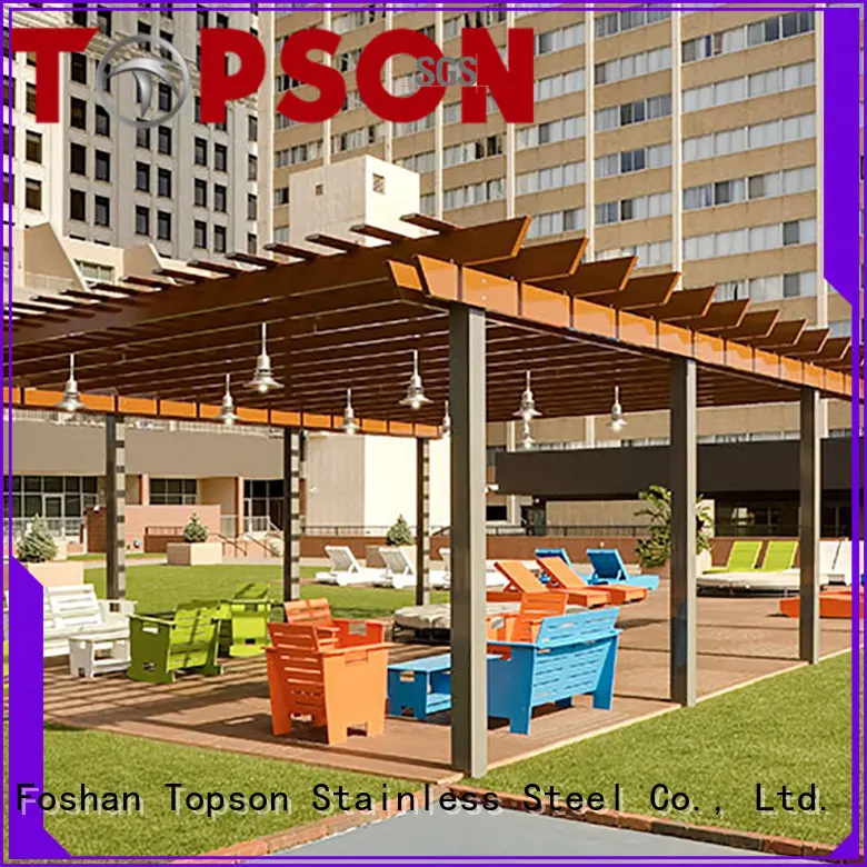 Topson stain resistance aluminum pergola for hotel 1