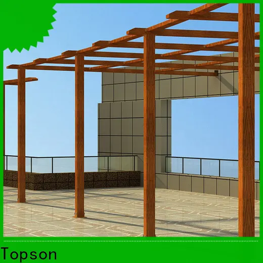 Topson high-density aluminum pergola designs company for hotel 1