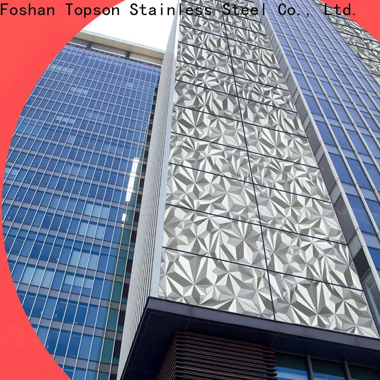 Topson Top stainless steel column cladding for lift 1