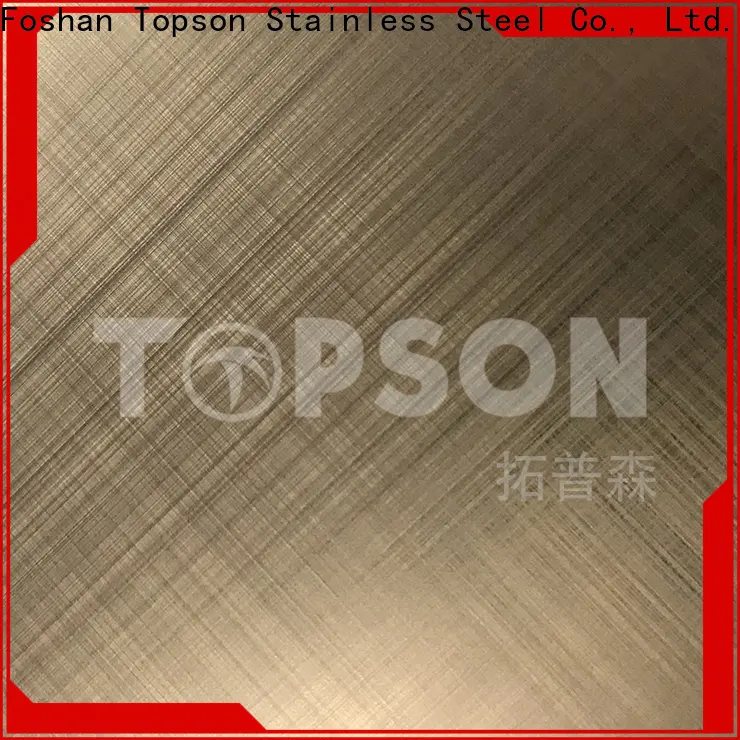 Topson gorgeous brushed stainless steel sheet factory for floor 1