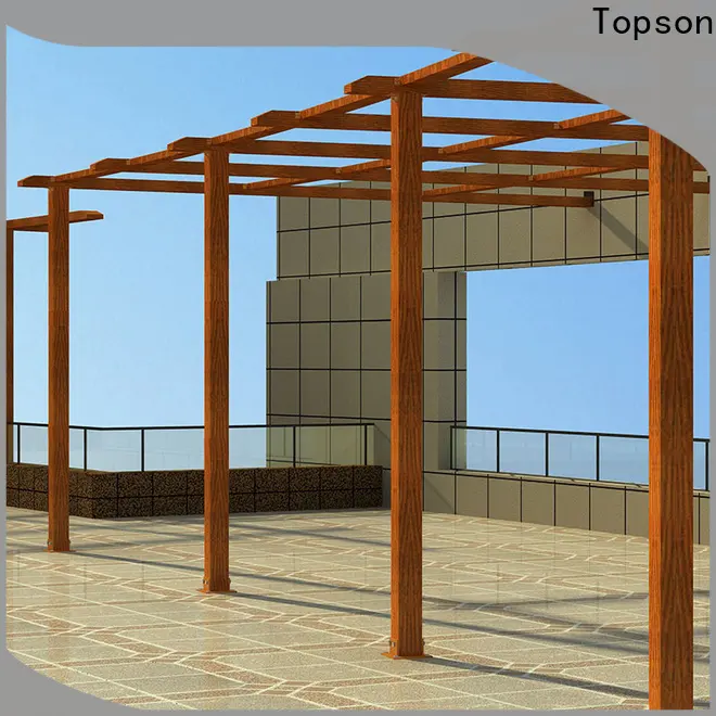 Topson widely used aluminum wall pergola manufacturers for hotel 1
