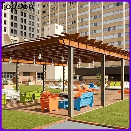 Topson fixed steel pipe pergola Suppliers for park 1