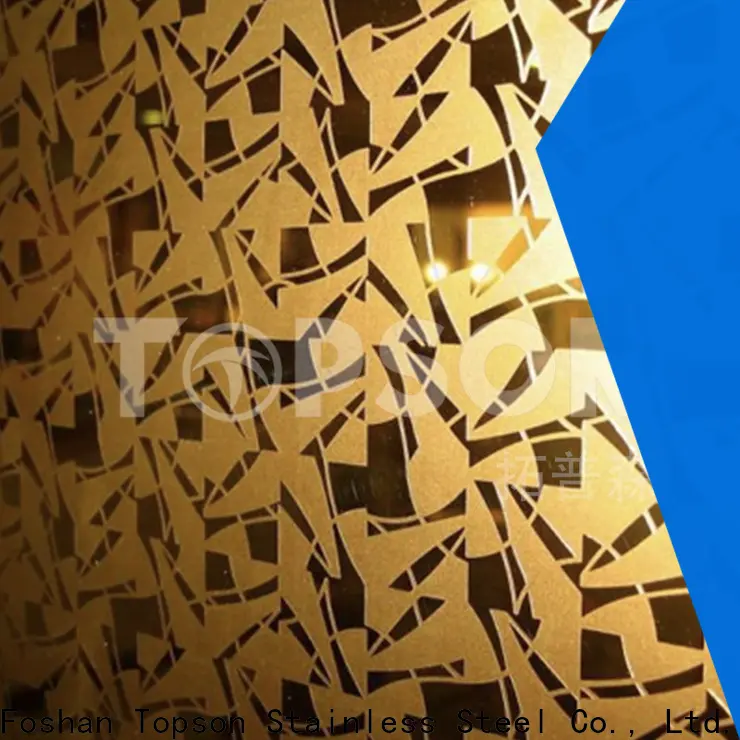 Topson antifingerprint stainless steel sheet metal prices factory for partition screens 1
