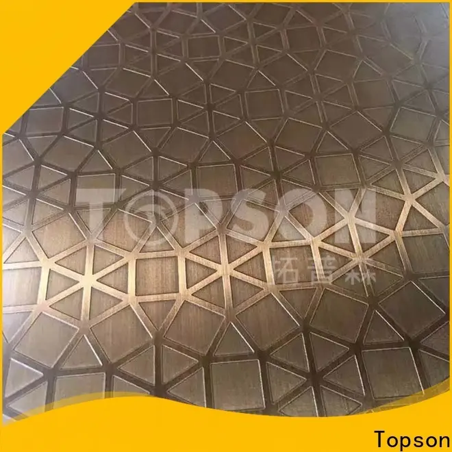 Topson etching mirror finish stainless steel Suppliers for furniture 1
