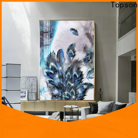 Topson parition modern glass handrail for TV wall 1