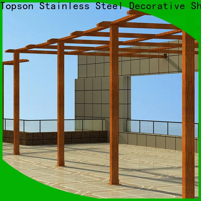 Topson Latest metal frame pergola designs factory for park 1