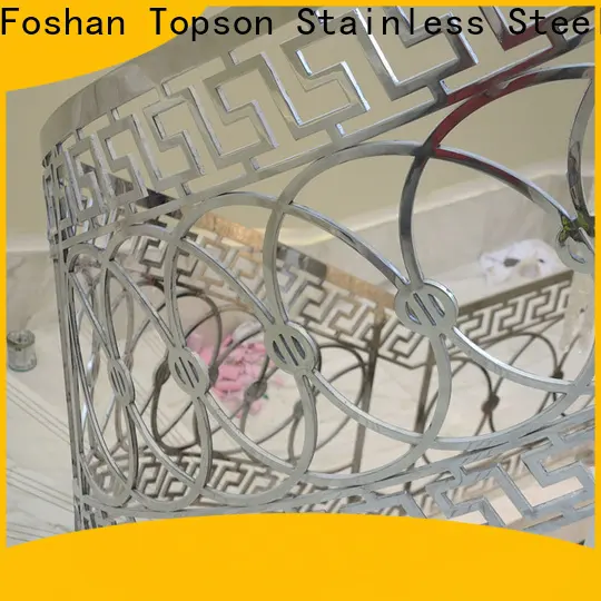 Topson curved stainless steel pipe railing manufacturers for room 1