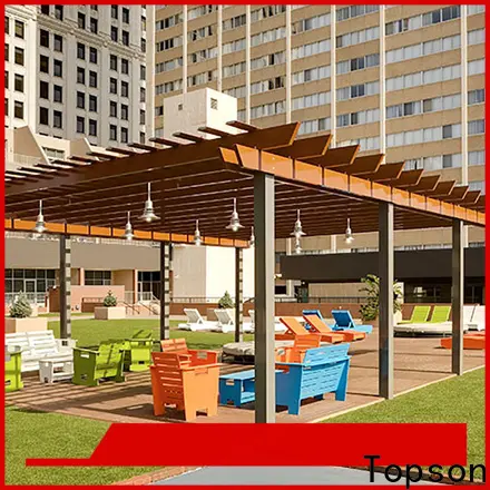 Custom aluminium frame pergola coated for park 1