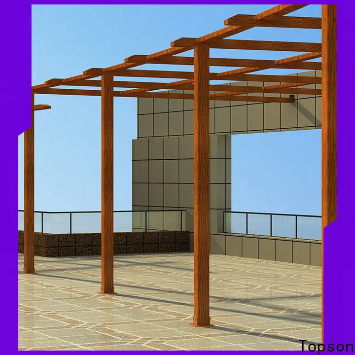 Topson high-density pergola aluminum frame factory for backyard 1