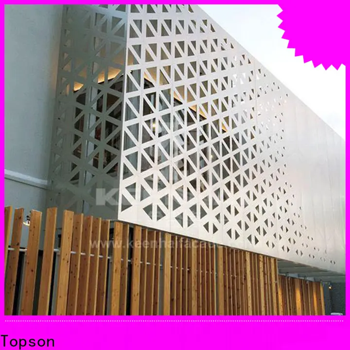 Topson durable outdoor metal screen panels manufacturer for building faced 1