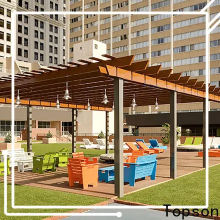 Topson aluminium steel pergola prices Supply for hotel 1