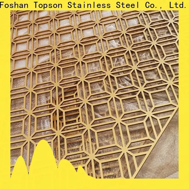 Topson metal perforated wood screen manufacturers for landscape architecture 1