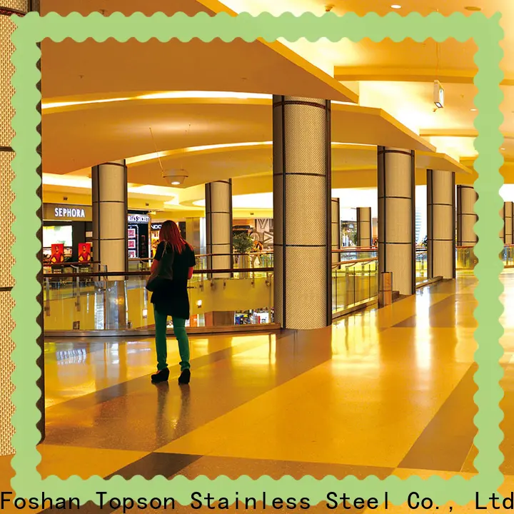 Topson elevator stainless steel wall cladding sheets for business for shopping mall 1