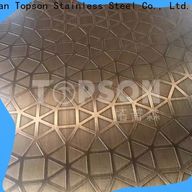 Topson Wholesale coloured stainless steel sheet suppliers for floor 1