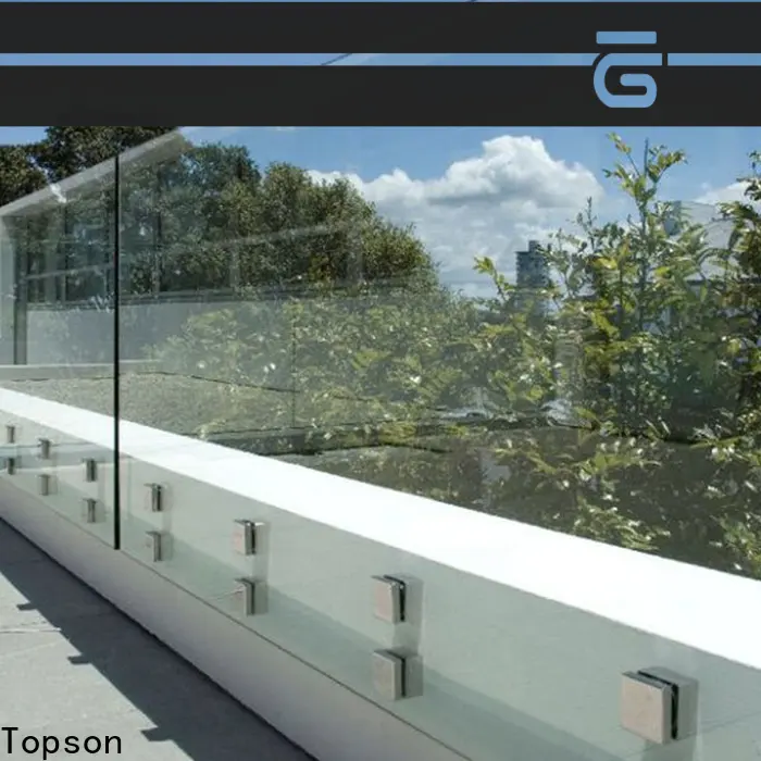 Topson high-quality interior glass railing manufacturers for outdoor 1